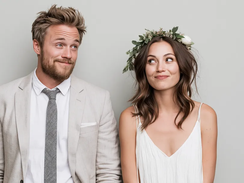 A couple at a Viva Photobooth event