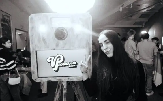 Ana with the photobooth